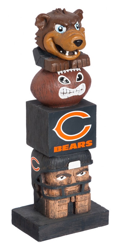 Statue NFL Tiki Totem Garden, Bears de Chicago