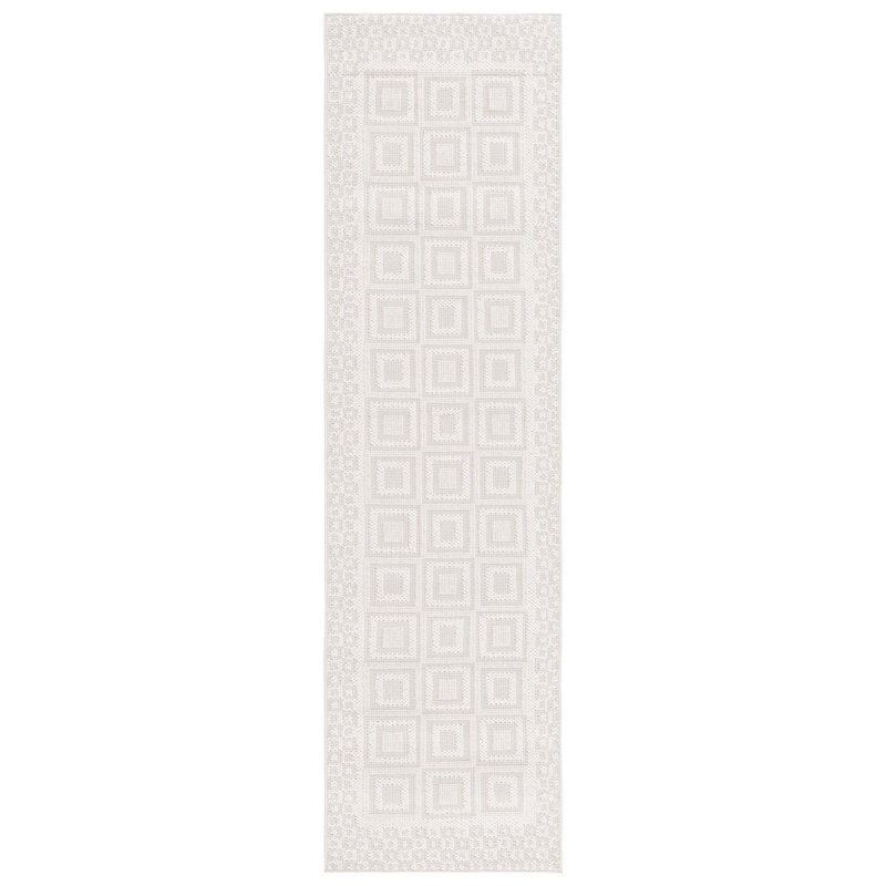 Tapis beige / ivoire Asabi 106, Tapis de couloir 2 pi 2 po x 8 pi