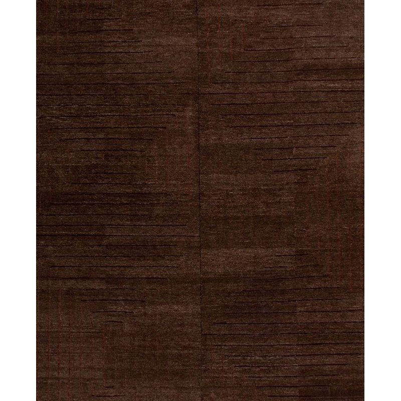 Wool Striped Area Rug in Brown