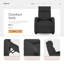 Fauteuil inclinable manuel en simili cuir Eshel-1063709132