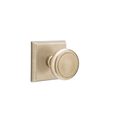 Ensemble de faux boutons Emtek avec bouton de rosette et butte # 6 Sandcast