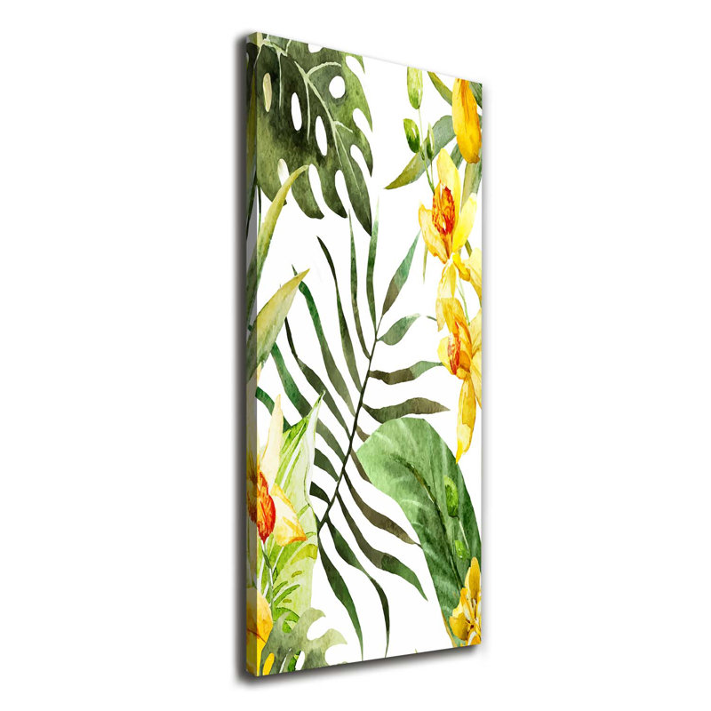 Tropical Flowers - Wrapped Canvas Print