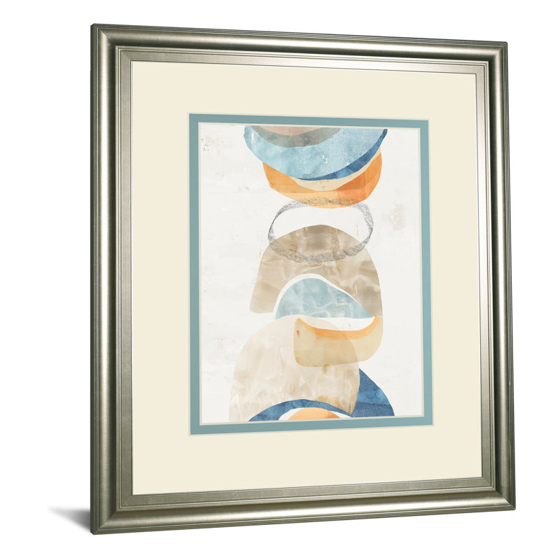 Magnétisme I, art mural 34 po x 40 po, cadre argenté