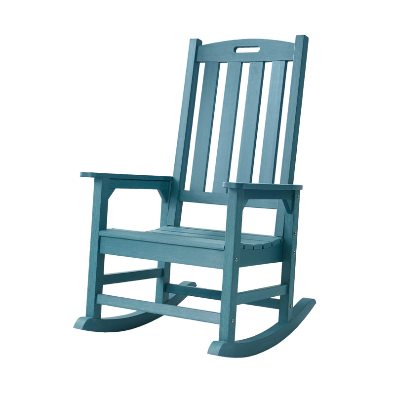 Chaise berçante d'extérieur Kiomara, Bleu, Individuel