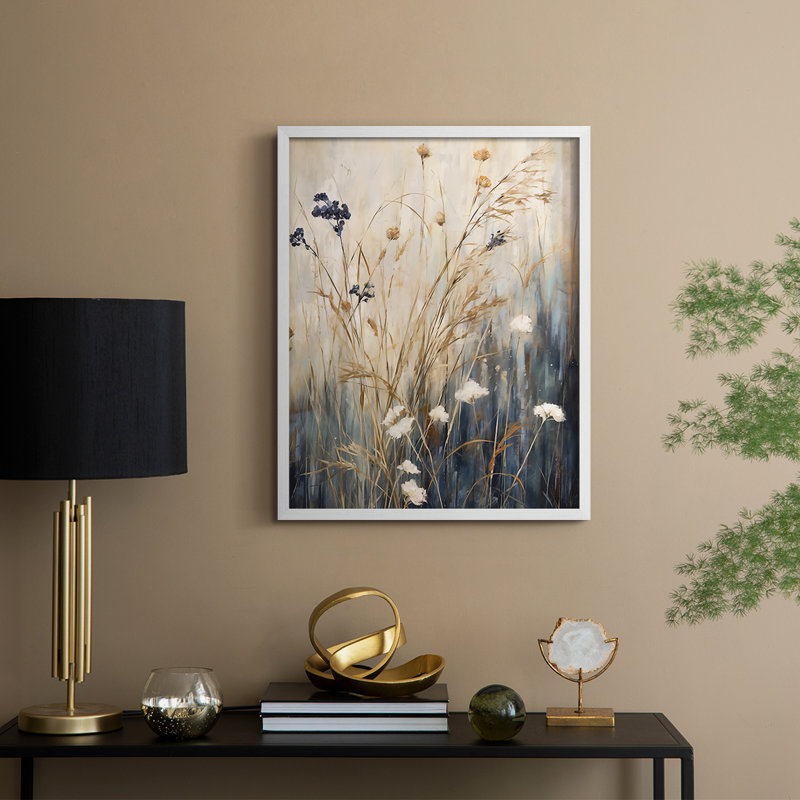 Série FLORAL DCCDXVI - reproduction encadrée de qualité supérieure - prête à être accrochée - aucun clou requis