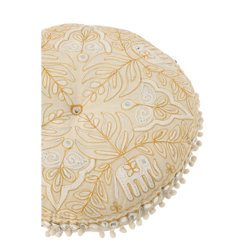 Spring / Summer 2024 50cm Wide Round Floral Pouffe Ottoman