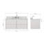   Ensemble de meuble-lavabo mural simple rectangulaire de 49 po avec comptoir en marbre de Carrare blanc de 1,5 po Ensuko-608998027-608998031