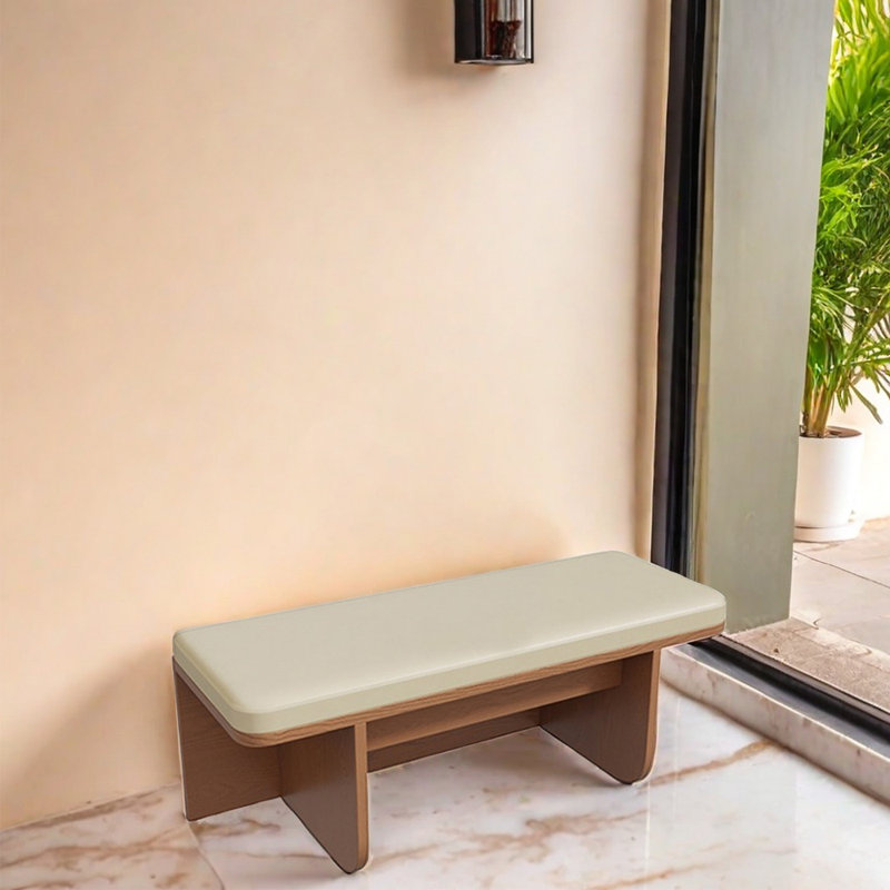Banc rembourré en similicuir Rayniah
