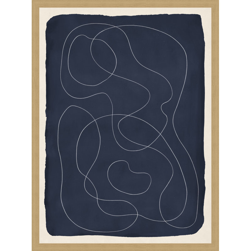 Pensées dispersées (bleu marine) 3, Bleu marine/blanc