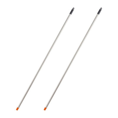 Poignée en métal très résistante Superio, pour vadrouille, brosse, etc. Longueur de 48 po, gris, paquet de 2