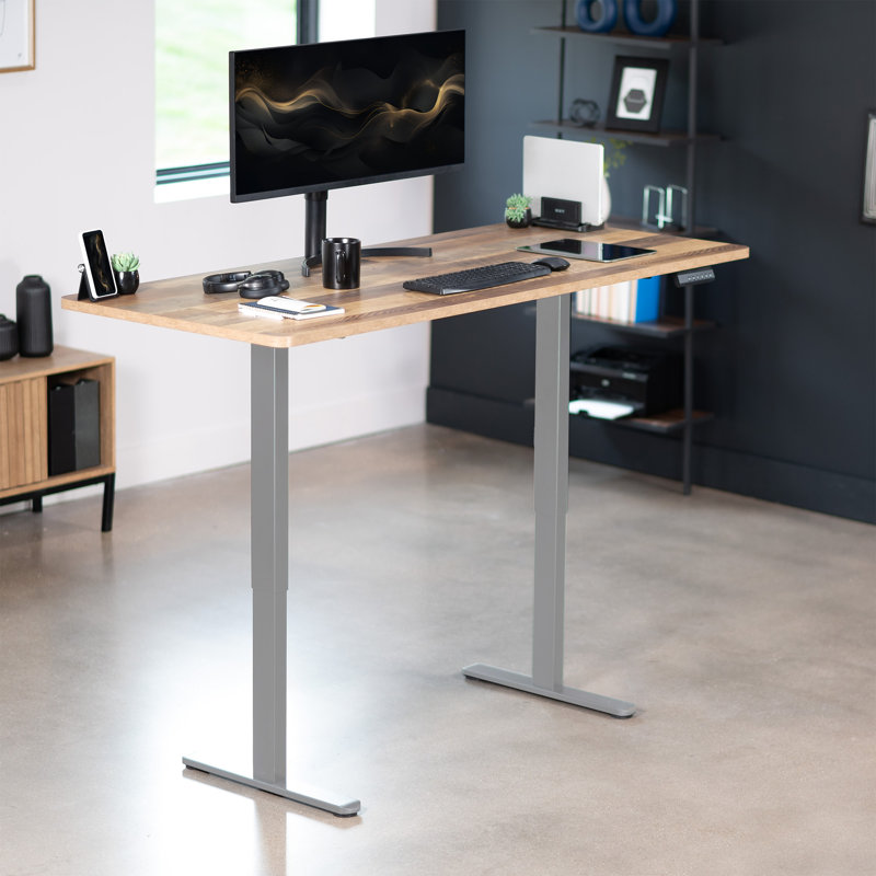 Vivo Dual Motor 71” X 30” Standing Desk, Reclaimed Wood
