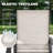 Patio 7-piece PVC-coated polyester Dining Set With Umbrella Hole, Beige And Gray