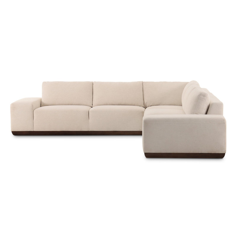 Canapé modulaire 3 pièces Bowen, Crypton Nomad Snow Polyester Blend