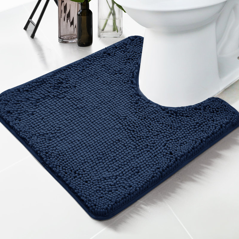 Tapis pour salle de bain Porreca, Bleu marine