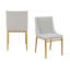 Chaise d'appoint en métal gris Yelissa