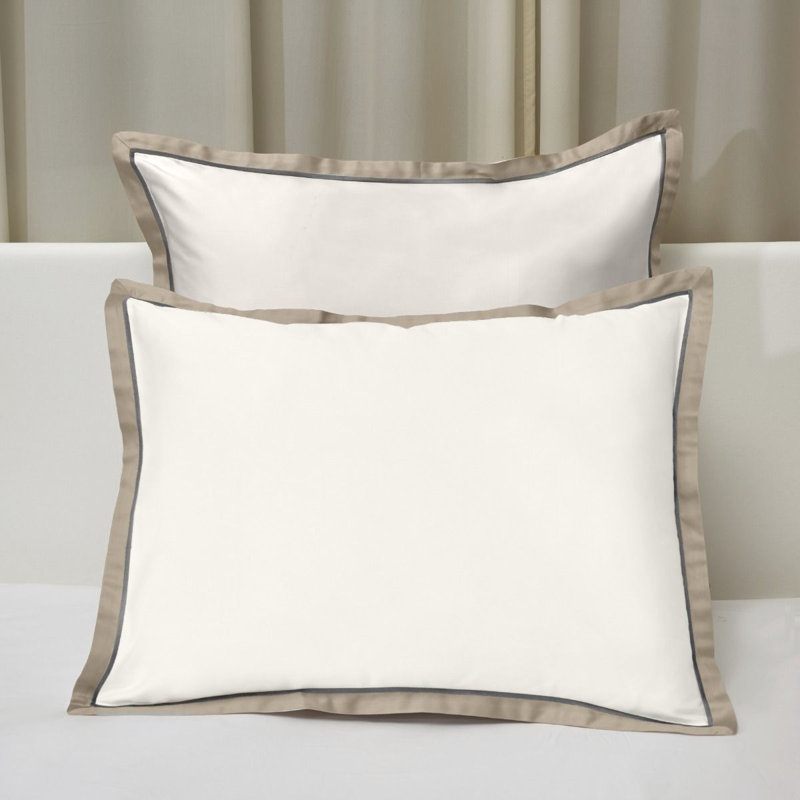 Luna Sham, King Sham, Ivory/Khaki