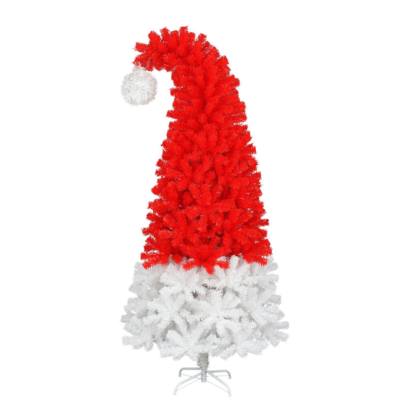 Arbre de Noël artificiel blanc / rouge 6 pi
