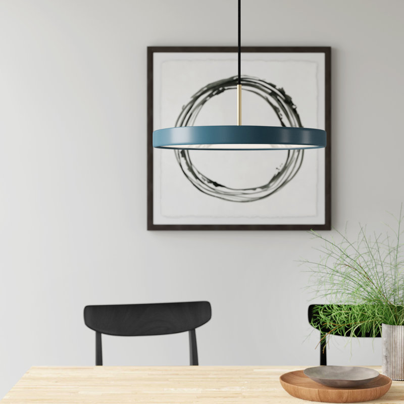 Ivan Single Light Metal Dimmable LED Pendant, Ocean