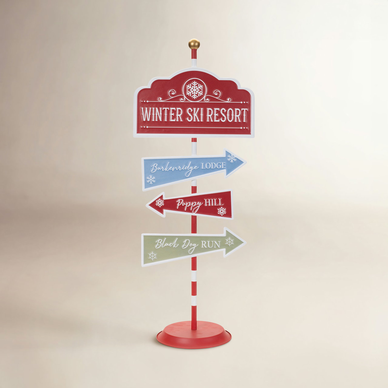 Dog Ski Resort Sign 33.5"H