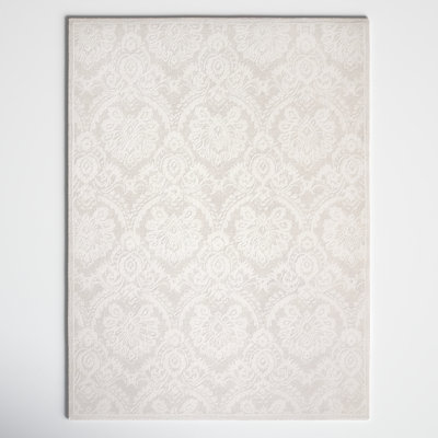 Tansy Handmade Wool Silver / Ivory Rug