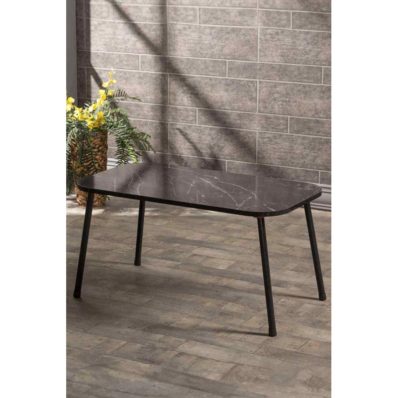 Alexia 35cm Console Table, Black Marble