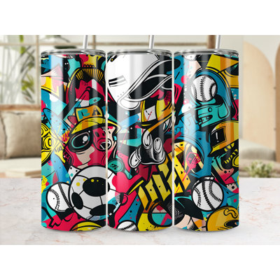 Choose Handmade Tumblers 591 mL Vacuum Insulated Stainless Steel (18/8) Travel Tumbler with Straw