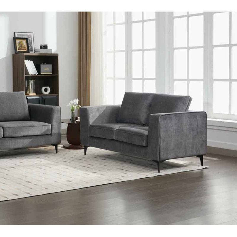 Carmen Modern Upholstered Sofa, Grey, 2