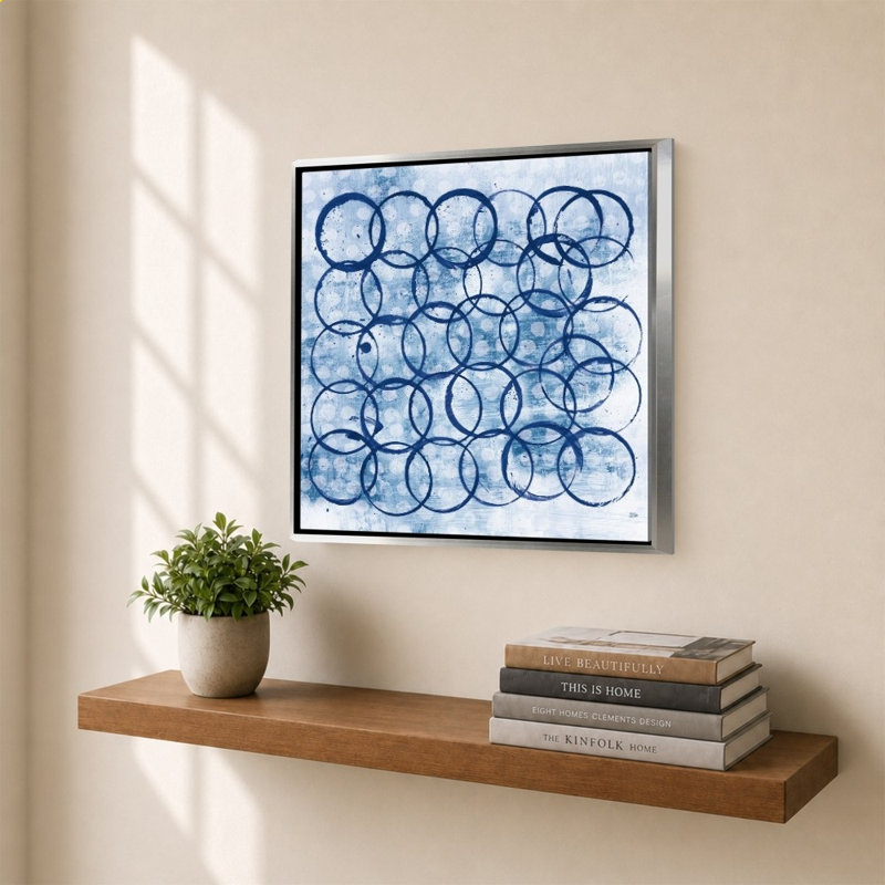 «Eclipse II» par Melissa Averinos - Impression sur toile, 34" H x 34" W, Silver