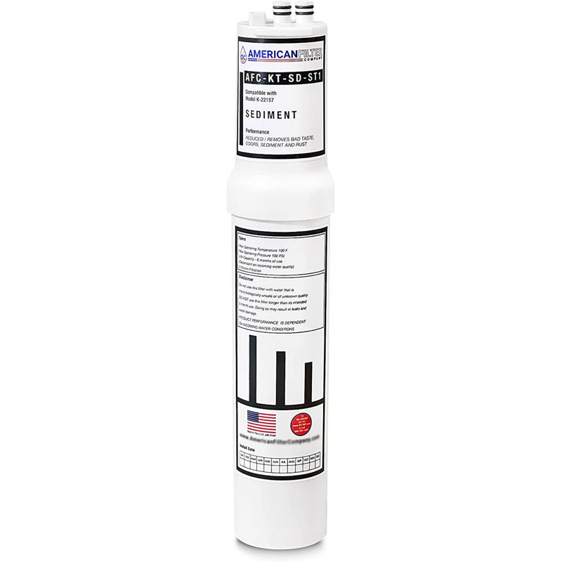Filtres à eau de marque AFC, compatibles avec les filtres à eau Kohler K-22157 (fabriqués par AFC), Noir