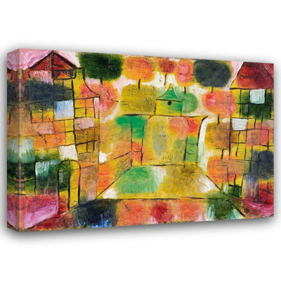 Red Barrel Studio® Klee, Paul Gallery Wrapped Canvas Art Titled: Tree and Architecture, Rhythms