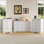 Ensemble de chambre à coucher 3 pièces Vintage: commode large à 6 tiroirs et commode à 5 tiroirs