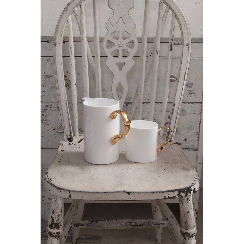 Cutlery Bone China Coffee Mug, Gold