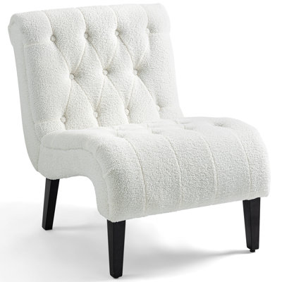 27" Wide Boucle Upholstered Lounge Chair