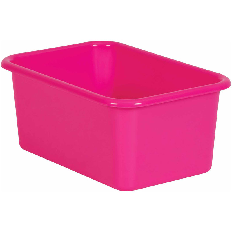 Ensemble de bacs en plastique, Rose, H 7,75 po x l 11,38 po x P 5 po