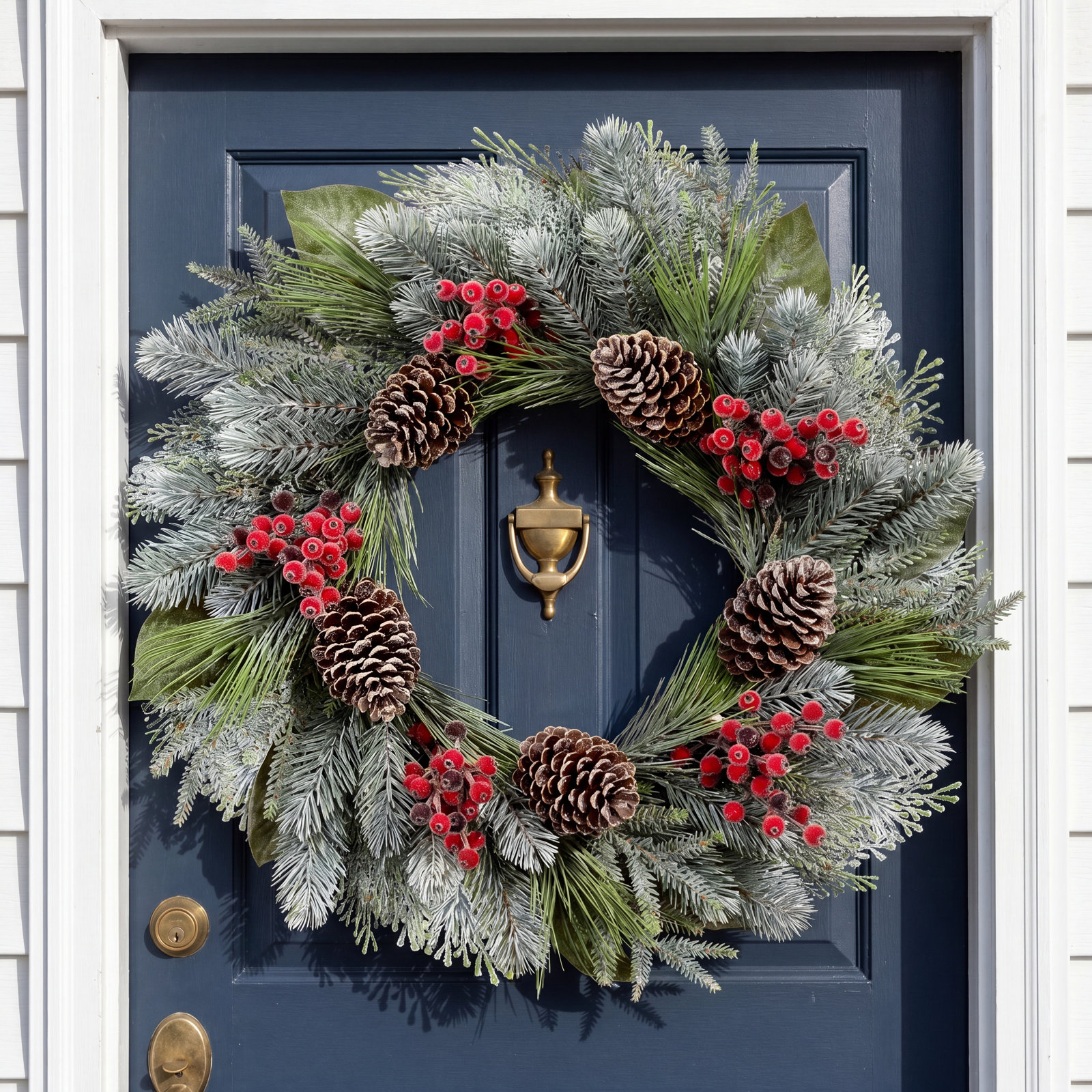 MIXED PINE BERRY WREATH