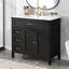 Meuble-lavabo 36 po avec lavabo, armoire de salle de bain avec tiroirs, structure solide et panneau de fibres à densité moyenne, un paquet