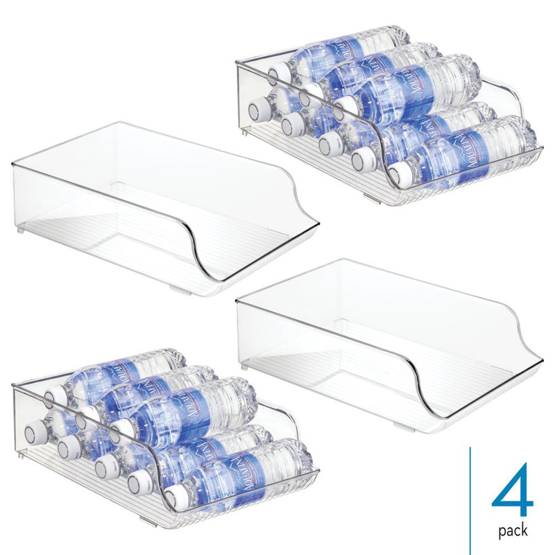 Ensemble de 4 organisateurs de bouteilles d'eau pour réfrigérateur iDesign - transparent