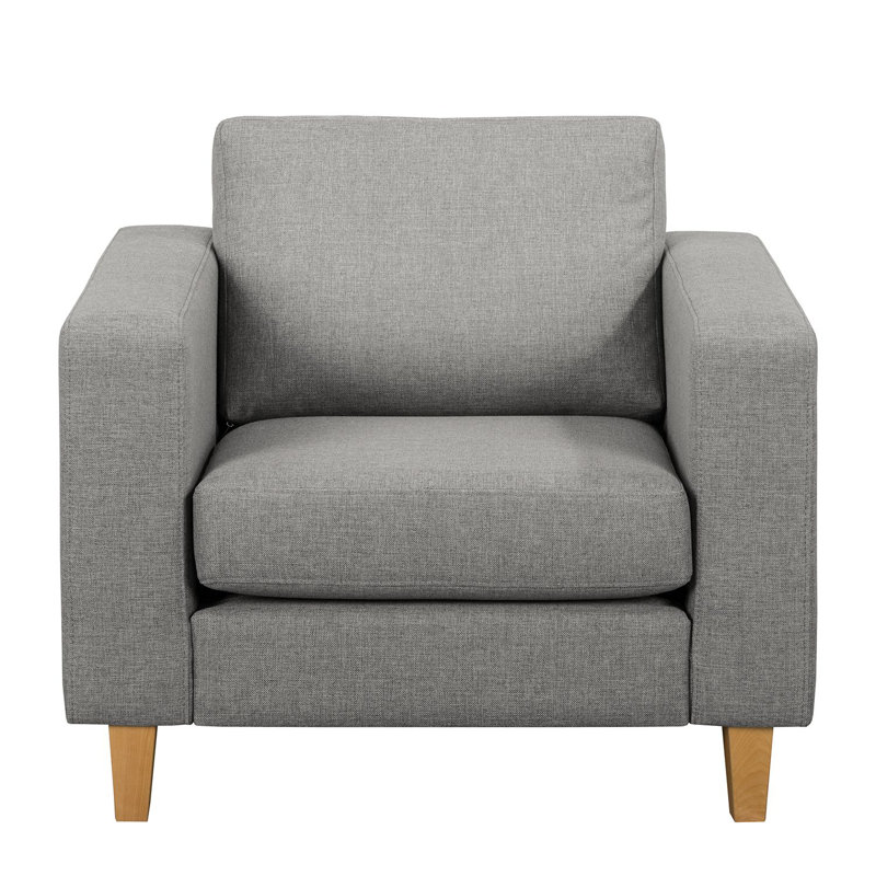 Laila-Grace Upholstered Armchair, Brown, Light Grey