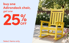 buy one chair, get one 25% off