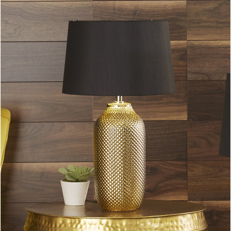 Soler Ceramic Table Lamp, Gold