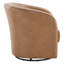 Fauteuil d'appoint rembourré et pivotant en cuir-127448820