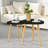 Modern Semi-Nesting Tables Triangle Side Table with Wooden Legs, Set of 2-2095338452