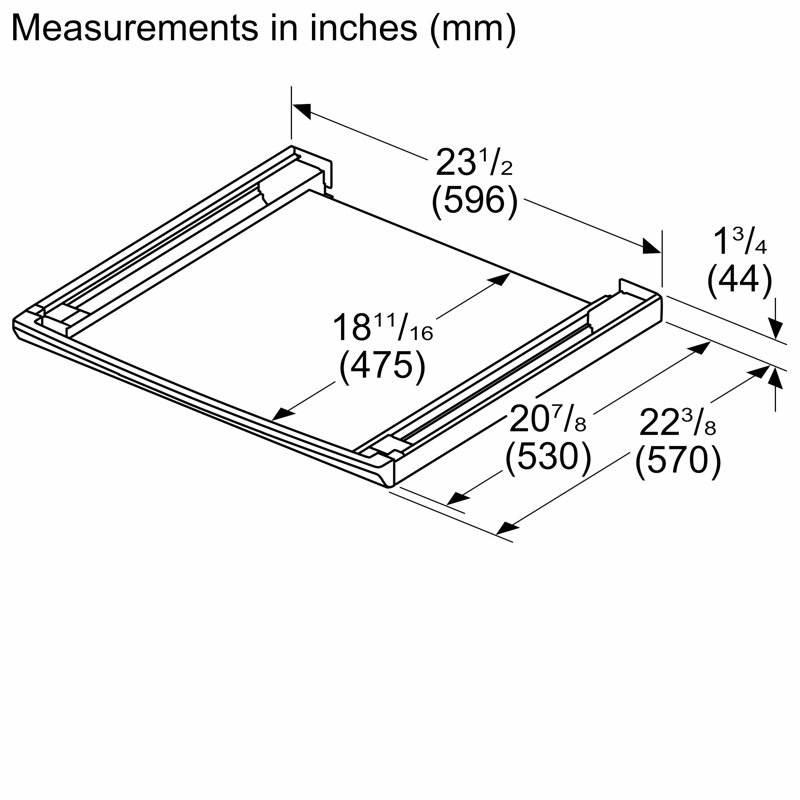 Accessory Stacking Kit With Pull-out Shelf For Laundry Only