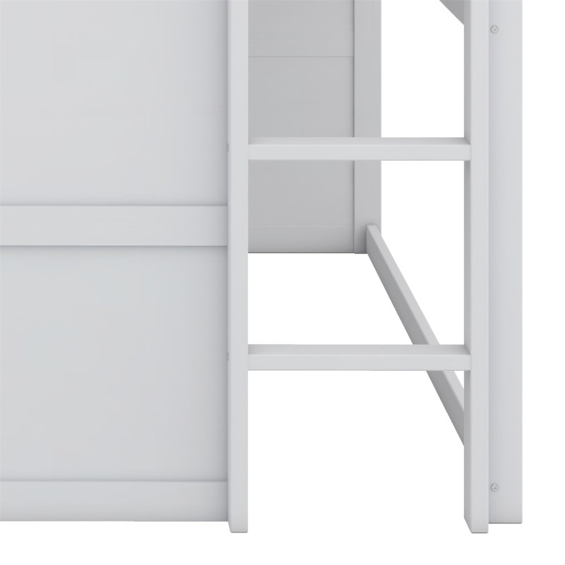 Lit mezzanine Abhir Kids, Blanc, Full