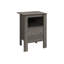 Table d'appoint, côté, bout, table de chevet, lampe, rangement, salon, chambre à coucher, stratifié gris, transitionnel-1770380449