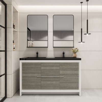 Ensemble de meuble-lavabo double 60 po Bayyinahi