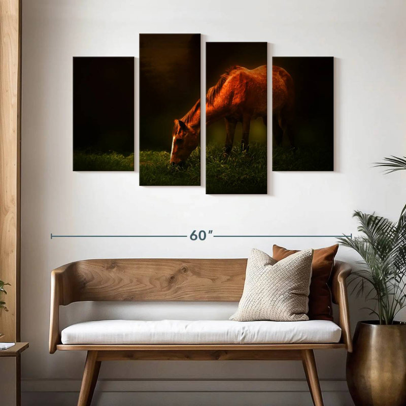Cheval brouteur Brampt, H 32 po x l 52 po