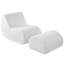 Élégante chaise d'appoint avec repose-pieds Mirod-467375404