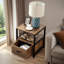 Bedside Table With 1 Drawers, Modern End Side Table With Open Storage Shelves, Metal Frame Nightstand For Bedroom, Living Room-1278869898