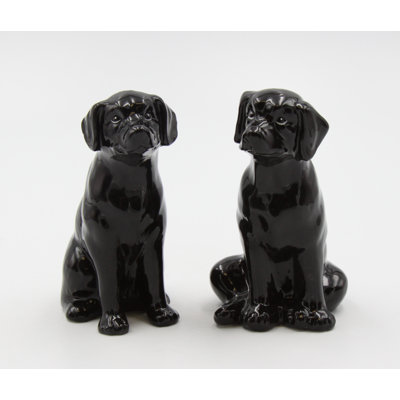 Black Labrador Salt And Pepper Shaker Set